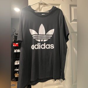Adidas Black Tee with White Label